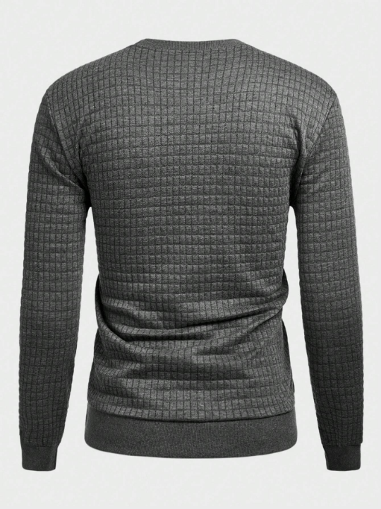 Manfinity Homme Men's Round Neck Long Sleeve Slim Fit Sweatshirt