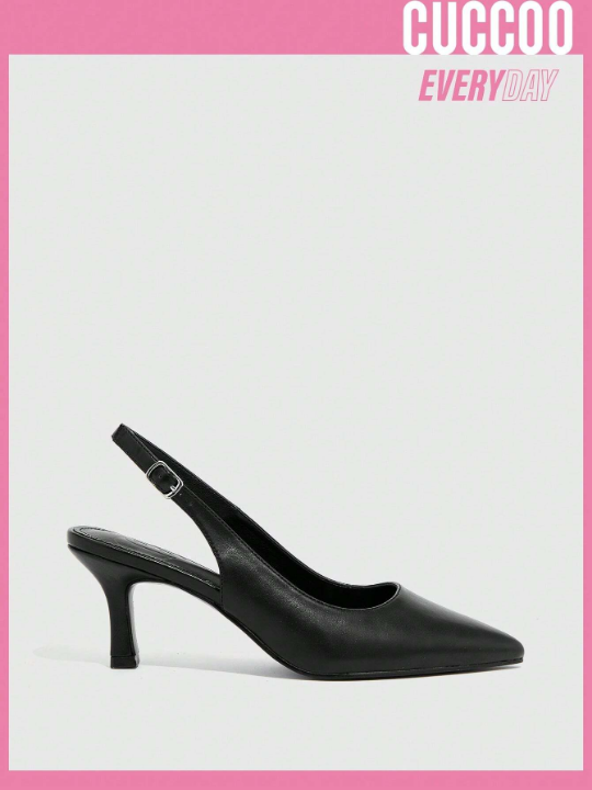 Cuccoo Everyday Collection Woman Shoes Minimalist Stiletto Heeled Pumps, Elegant Slingbacks For Spring And Summer