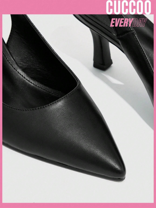 Cuccoo Everyday Collection Woman Shoes Minimalist Stiletto Heeled Pumps, Elegant Slingbacks For Spring And Summer