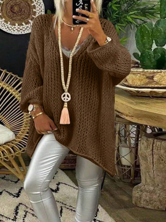 LUNE V-neck Loose Fit Casual Sweater