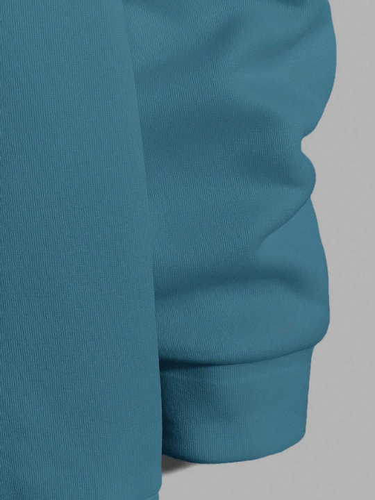 Cottnline Men's Letter Print Drawstring Hoodie