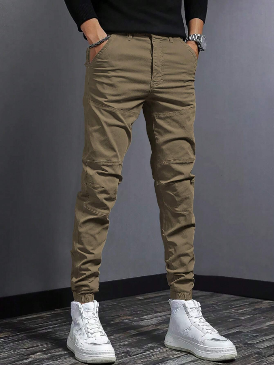 Manfinity Men Solid Slant Pocket Pants