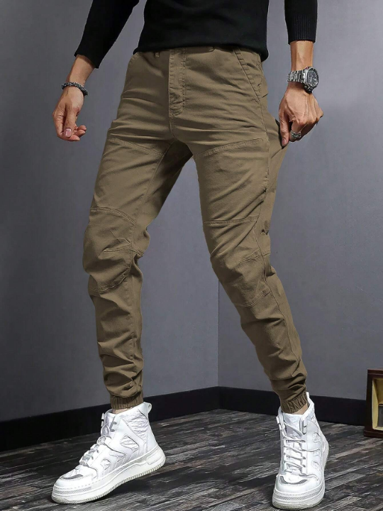 Manfinity Men Solid Slant Pocket Pants