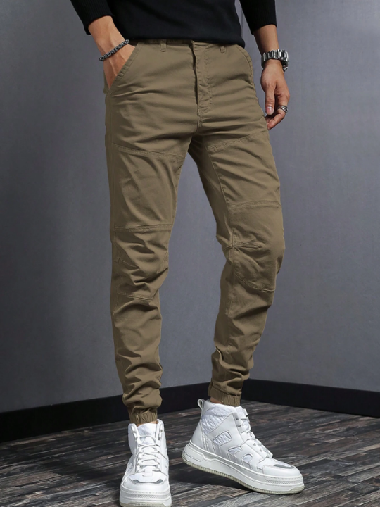 Manfinity Men Solid Slant Pocket Pants