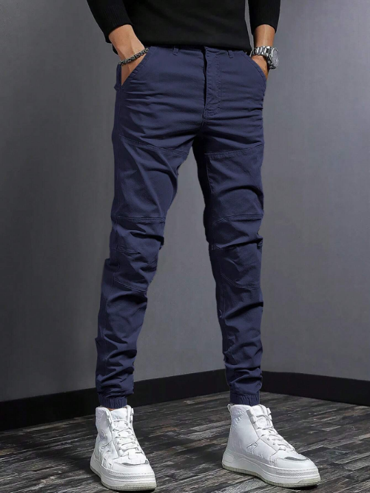 Manfinity Men Solid Slant Pocket Pants