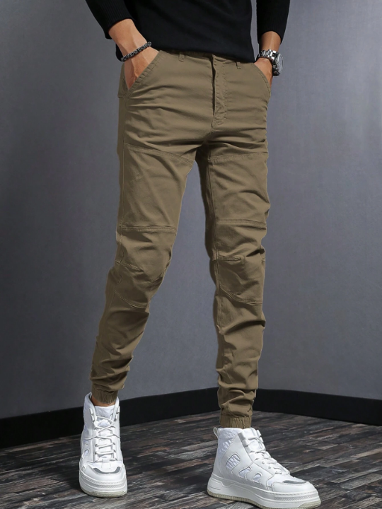 Manfinity Men Solid Slant Pocket Pants