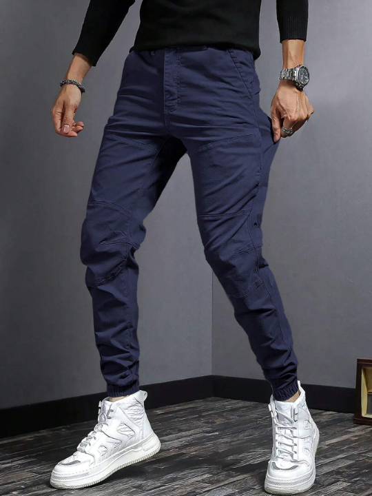 Manfinity Men Solid Slant Pocket Pants