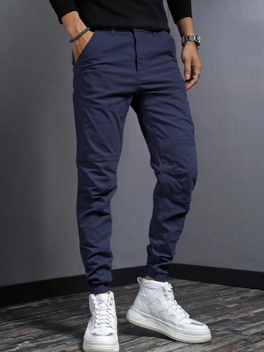 Manfinity Men Solid Slant Pocket Pants