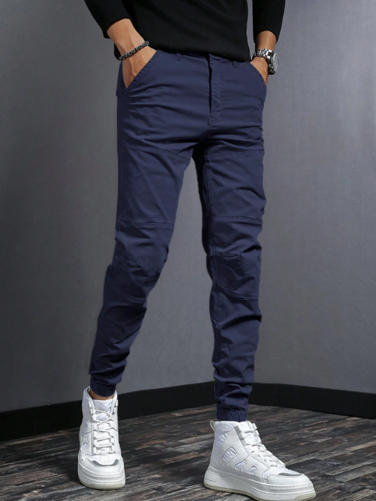 Manfinity Men Solid Slant Pocket Pants