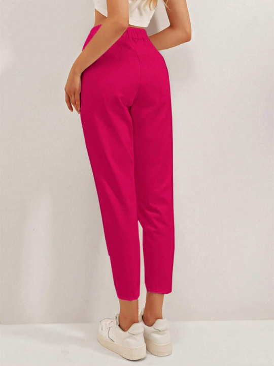 Frenchy High Waist Fold Pleated Pants