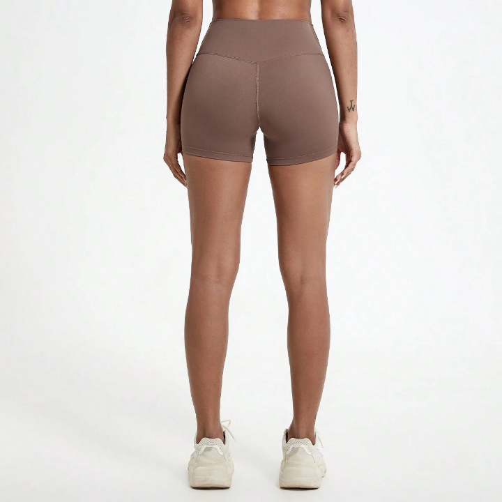 1 Piece Of Women's Nude High-Waisted Yoga Cycling And Running Tight-Fitting Sweat-Absorbent Breathable Quick-Drying Butt-Lifting Sports Fitness Shorts Shapewear Shorts Spandex Shorts