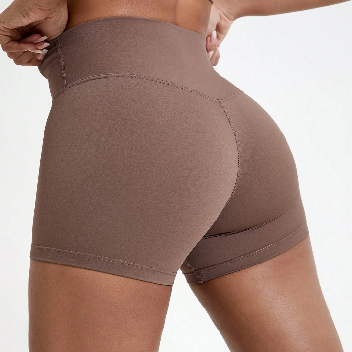 1 Piece Of Women's Nude High-Waisted Yoga Cycling And Running Tight-Fitting Sweat-Absorbent Breathable Quick-Drying Butt-Lifting Sports Fitness Shorts Shapewear Shorts Spandex Shorts