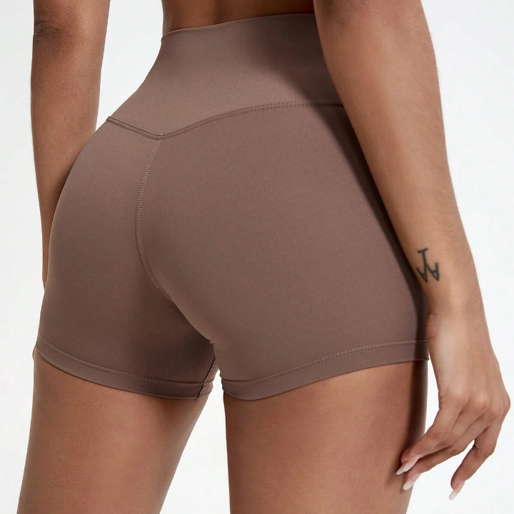 1 Piece Of Women's Nude High-Waisted Yoga Cycling And Running Tight-Fitting Sweat-Absorbent Breathable Quick-Drying Butt-Lifting Sports Fitness Shorts Shapewear Shorts Spandex Shorts