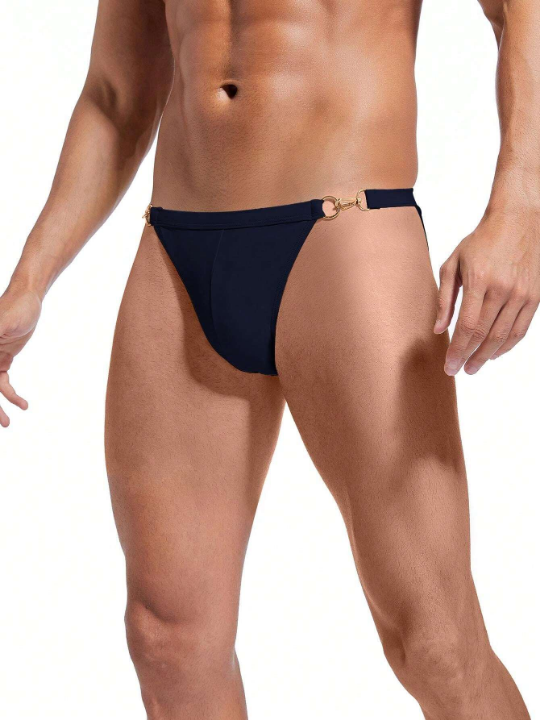 New Sexy Men's Triangle Low Waist Solid Color Anti-embarrassment Swimming Briefs