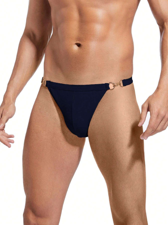 New Sexy Men's Triangle Low Waist Solid Color Anti-embarrassment Swimming Briefs