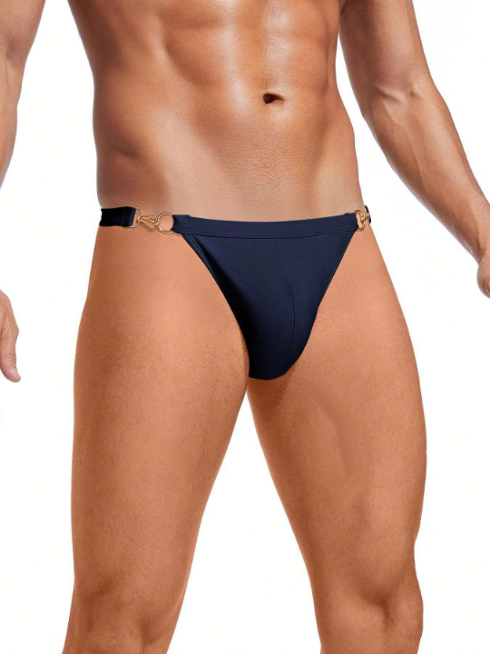 New Sexy Men's Triangle Low Waist Solid Color Anti-embarrassment Swimming Briefs