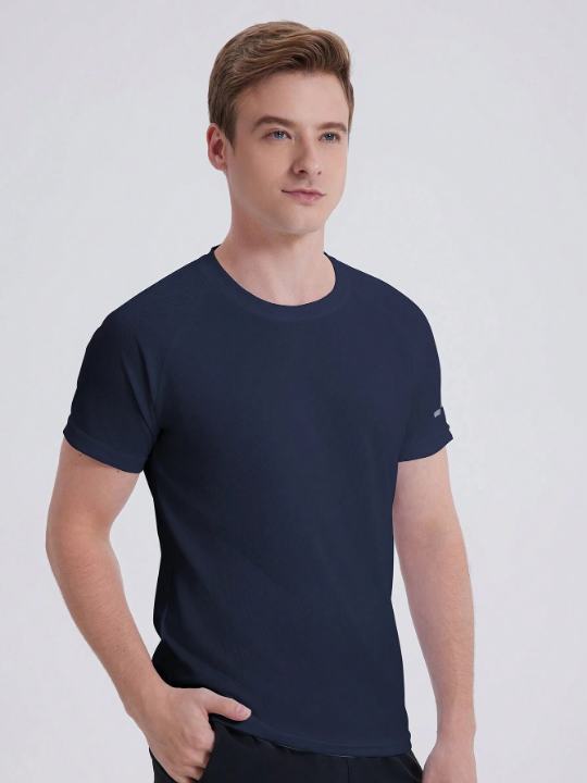 Men's Leisure Training Outdoor Quick-Drying Short Sleeve T-Shirt For Running With High Elasticity Gym Clothes Men Basic T Shirt