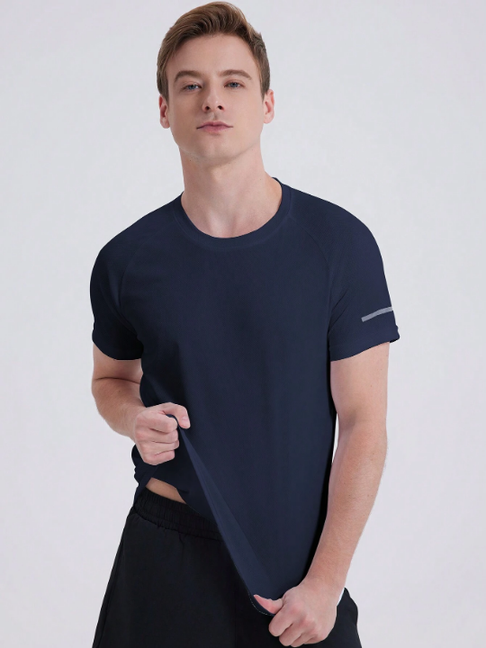 Men's Leisure Training Outdoor Quick-Drying Short Sleeve T-Shirt For Running With High Elasticity Gym Clothes Men Basic T Shirt