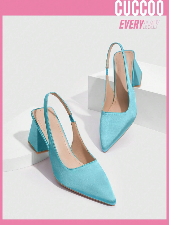 Cuccoo Everyday Collection Woman Shoes Ladies' Fashionable Blue High Heel Shoes Wedding Shoes For Spring And Summer