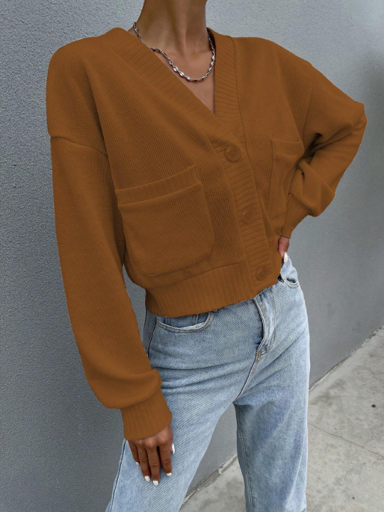 Buttoned Up Jacket With Two Pockets