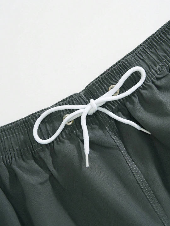 1pc Men's Shorts Beach Shorts With Drawstring Swimming Trunks