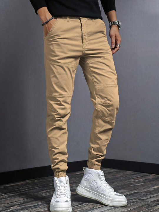 Manfinity Men Solid Slant Pocket Pants