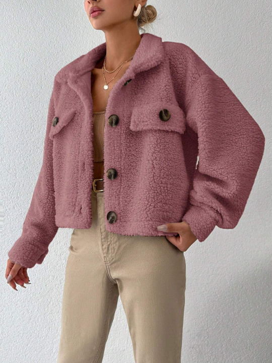 PETITE Women's Sherpa Collar Jacket