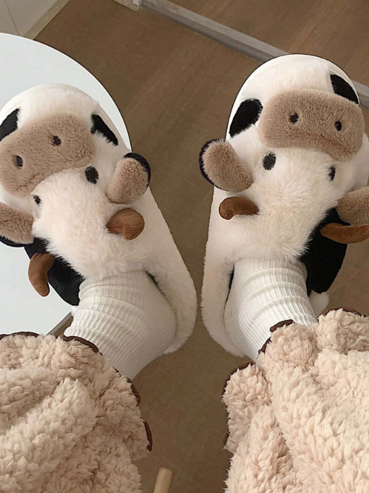 Cute Cartoon Animal Pattern Home Slippers, Warm, Comfortable, Non-Slip And Fashionable Design