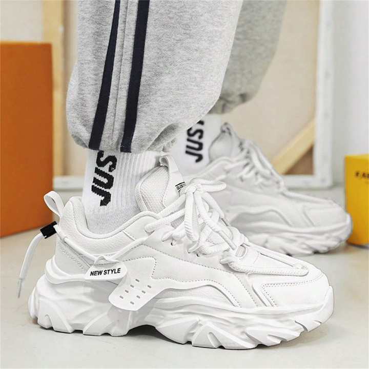 Men's Winter Trendy Casual Fashion Sports Dad Shoes With Non-Slip & Wear-Resistant Outsole And Height-Increasing Design