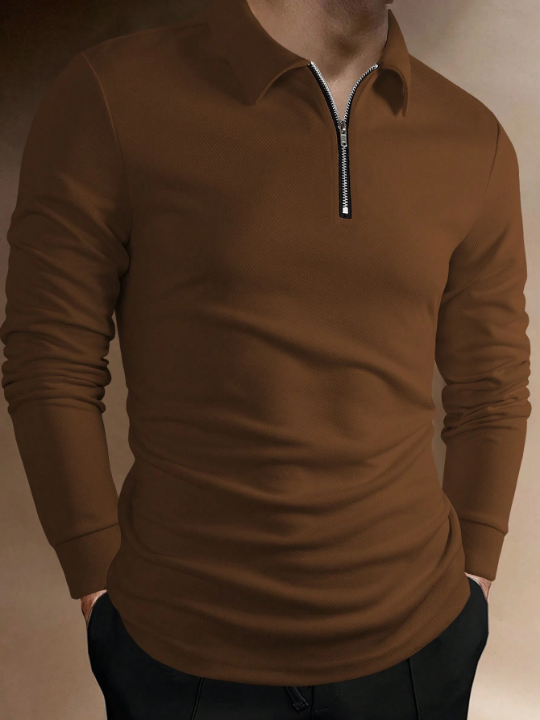 Men'S Long Sleeve Polo Shirt