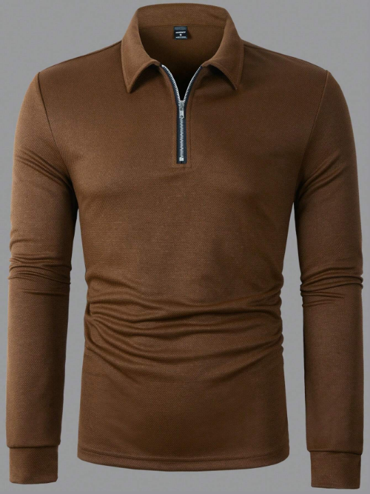 Men'S Long Sleeve Polo Shirt