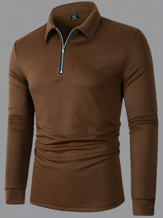 Men'S Long Sleeve Polo Shirt