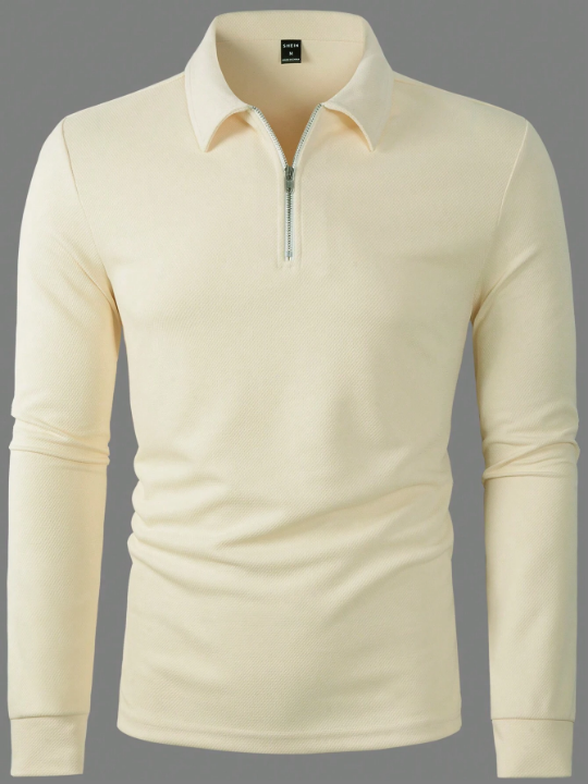 Manfinity Men Quarter Zip Polo Shirt