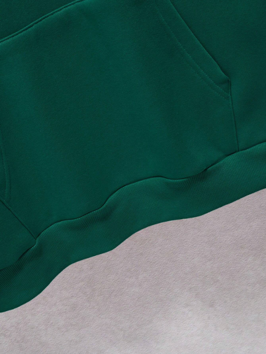 Men's Cartoon Printed Kangaroo Pocket Long Sleeve Hooded Sweatshirt