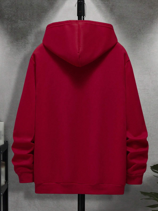 Men's Hooded Long Sleeve Sweatshirt With Bear Print