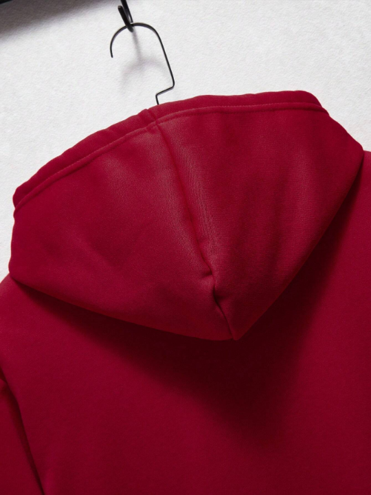 Men's Hooded Long Sleeve Sweatshirt With Bear Print