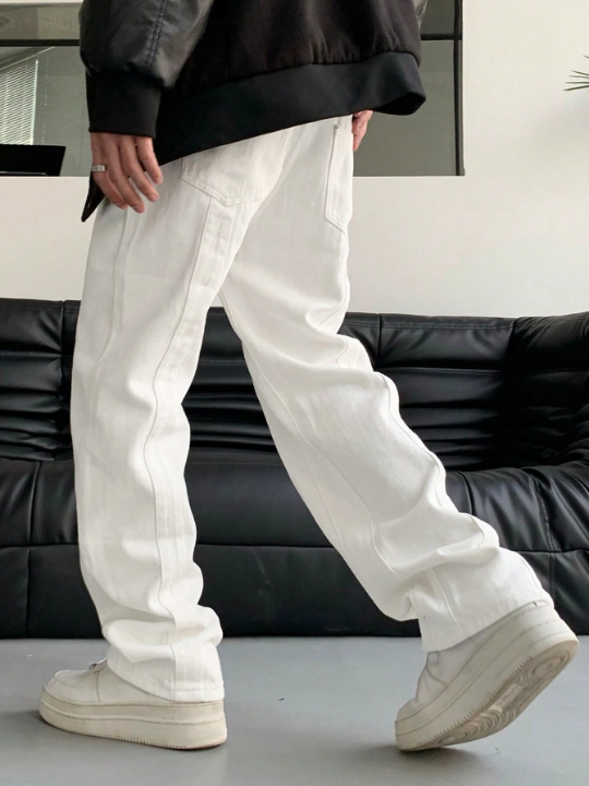 Manfinity Hypemode Men Slant Pocket Straight Leg Pants