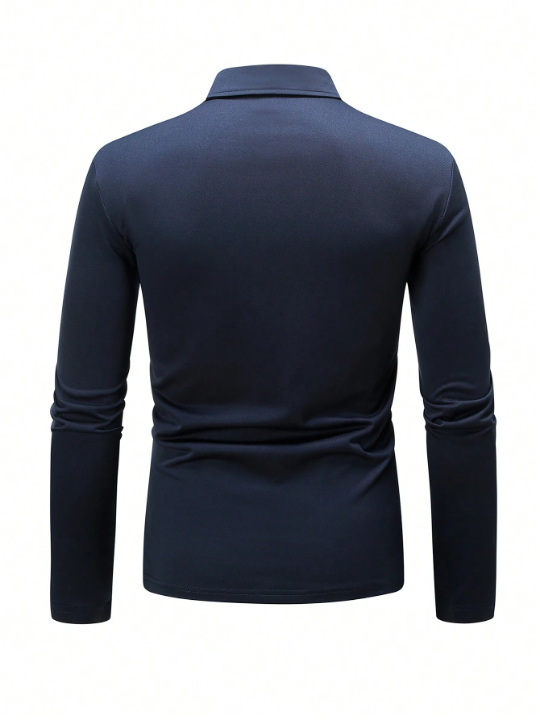 Manfinity Homme Men's Long Sleeve Polo Shirt