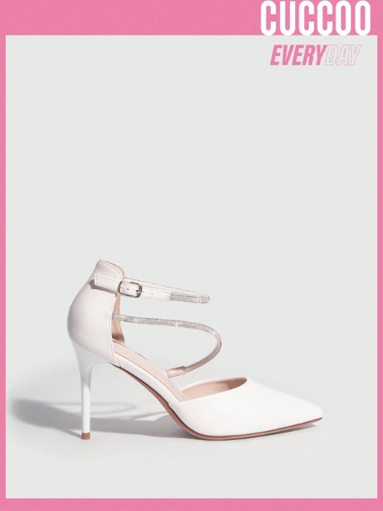 Cuccoo Everyday Collection Woman Shoes Fashion Point Toe White Elegant High-Heeled Shoes For Spring And Summer