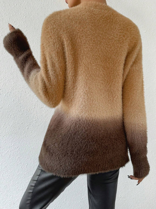 Essnce Round Neck Ombre Sweater