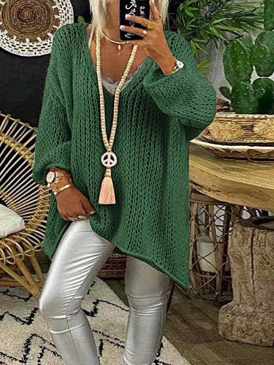 LUNE V-neck Loose Fit Casual Sweater