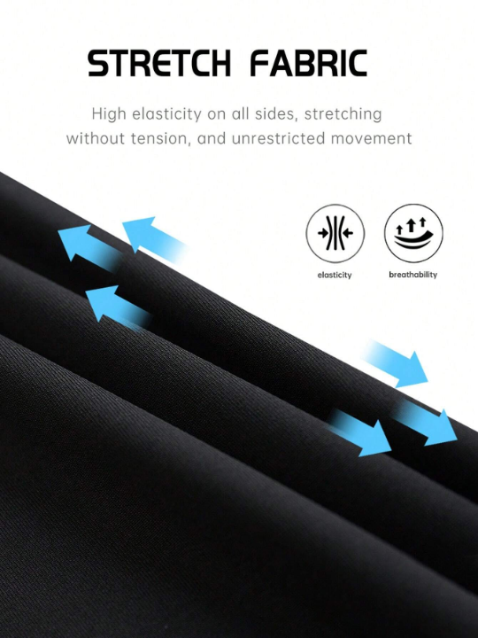 Men's Quick Drying Fitness Personality Exercise Long Pants For Running, Gym, Hiking Etc.