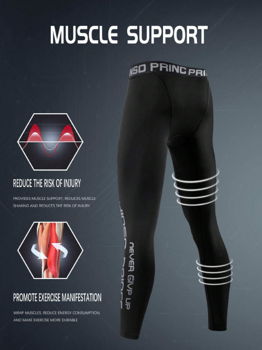 Men's Quick Drying Fitness Personality Exercise Long Pants For Running, Gym, Hiking Etc.