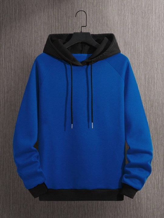 Men's Color Blocking Hooded Sweatshirt