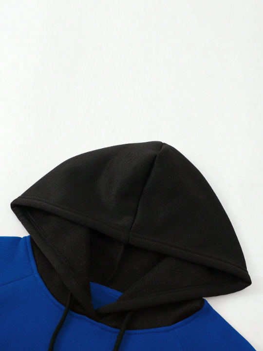 Men's Color Blocking Hooded Sweatshirt