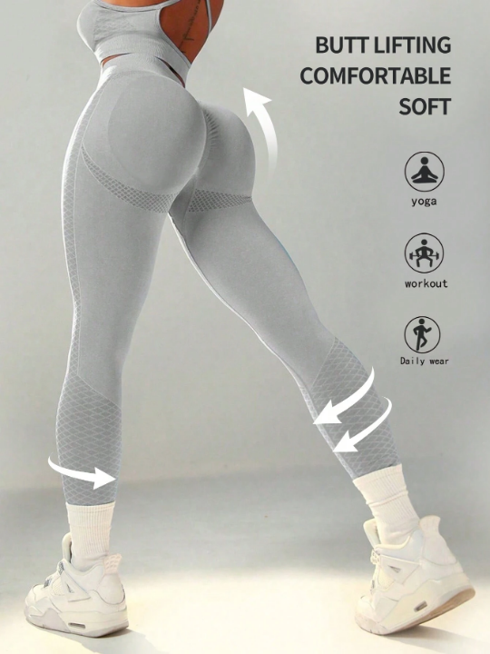 Yoga Basic Solid Color High Waisted Sports Leggings