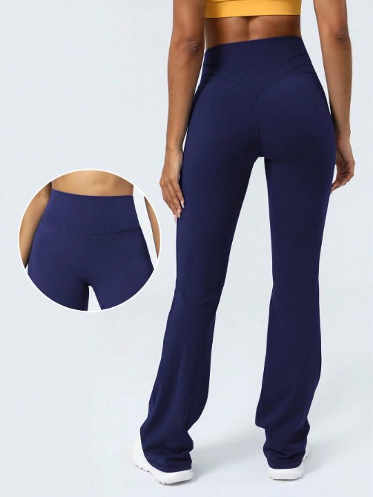 Women's Solid Color Dance & Yoga Flared Pants