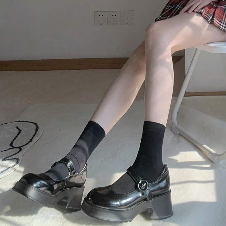 3pairs Lolita Style Sexy Women's Pressure Socks, Black & Schoolgirl Style Jk Socks,3 Styles Included: Over Knee Socks+Thigh-High Socks+Knee-High Socks