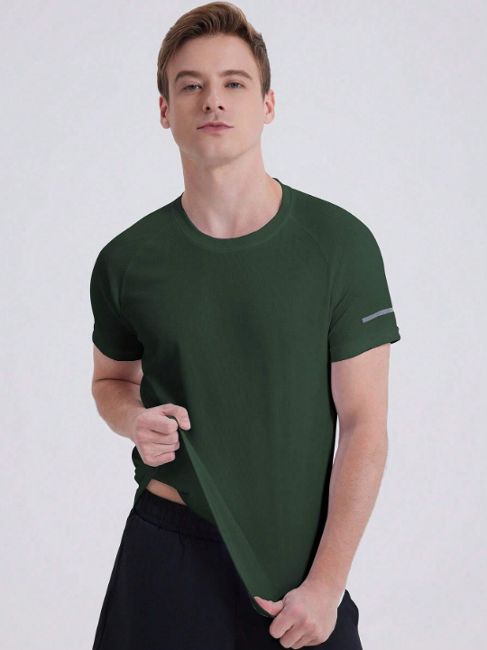 Men's Casual Fitness Outdoor Sports Quick-Drying Training Running High-Stretch Loose Short Sleeve T-Shirt Gym Clothes Men Basic T Shirt