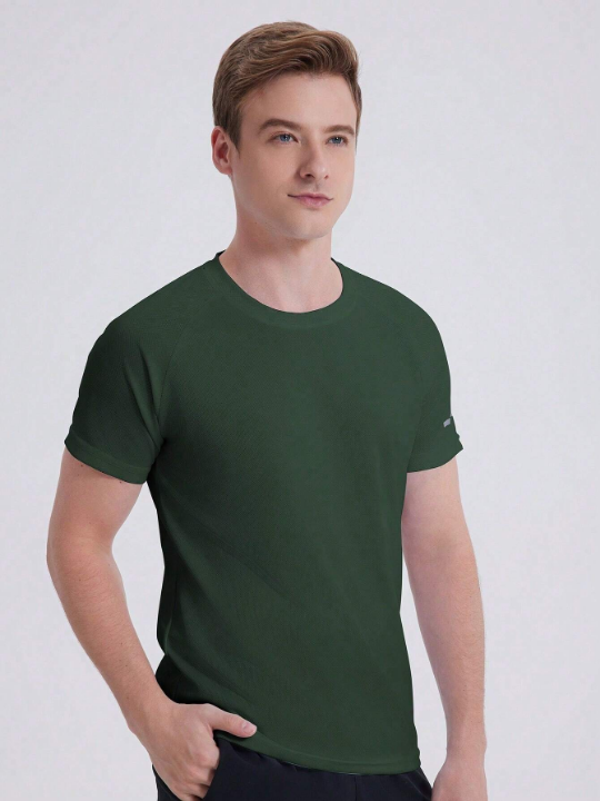 Men's Casual Fitness Outdoor Sports Quick-Drying Training Running High-Stretch Loose Short Sleeve T-Shirt Gym Clothes Men Basic T Shirt